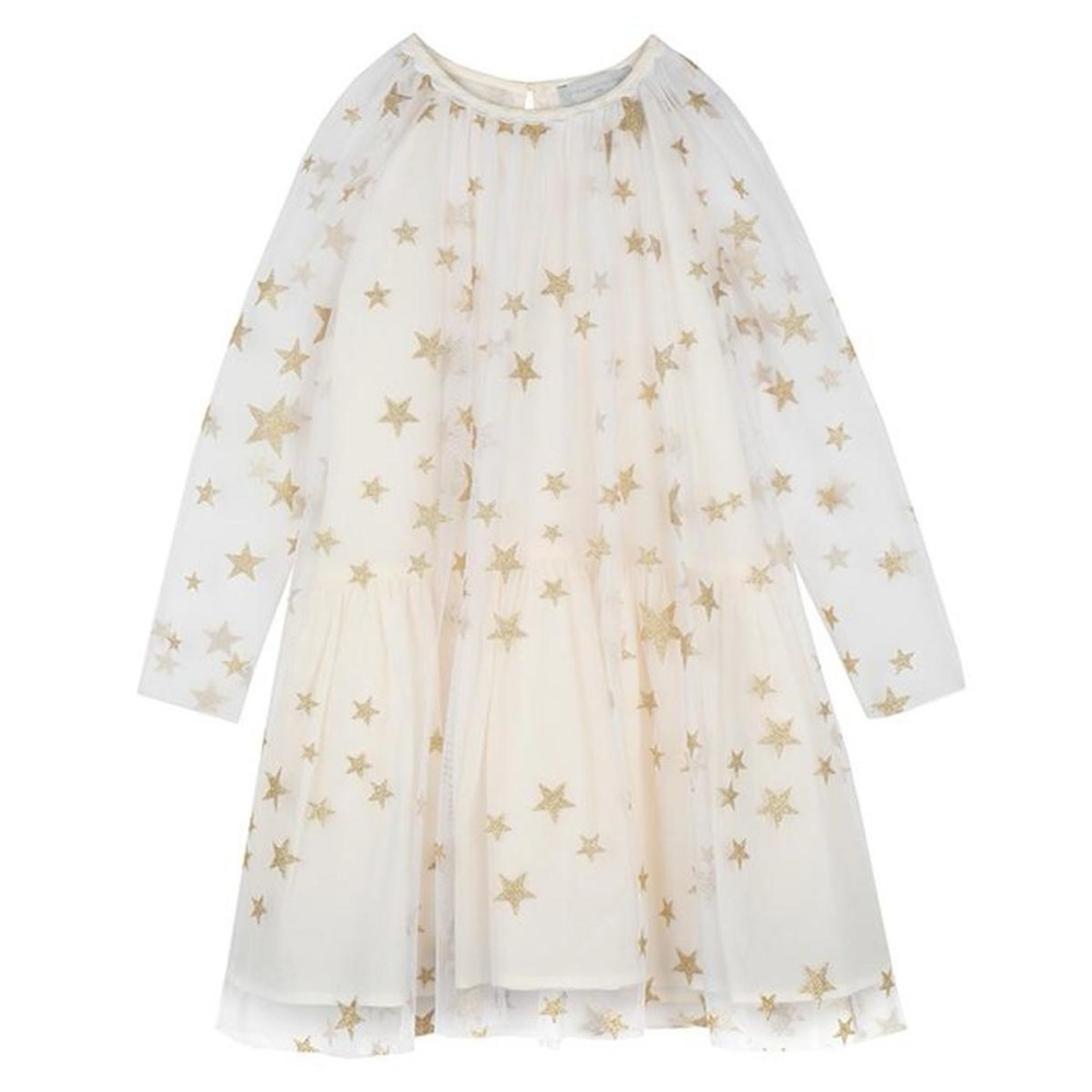 Stella McCartney Cream and Gold Star Dress
